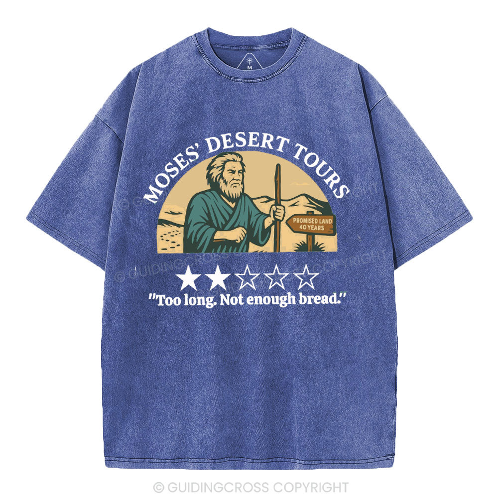 Moses' Desert Tours Christian Washed T-Shirt