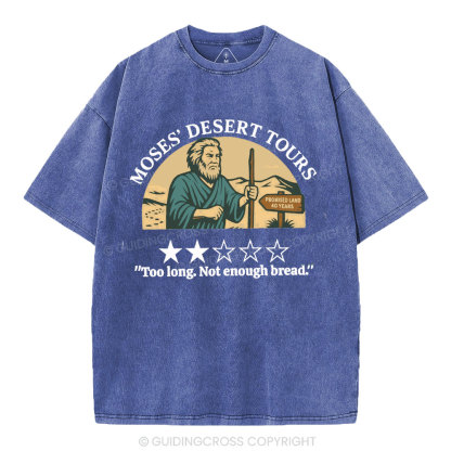 Moses' Desert Tours Christian Washed T-Shirt