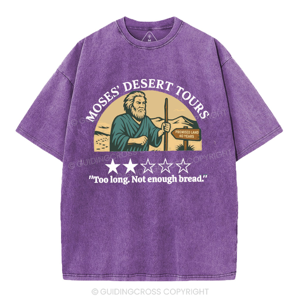 Moses' Desert Tours Christian Washed T-Shirt