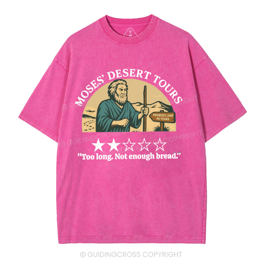 Moses' Desert Tours Christian Washed T-Shirt