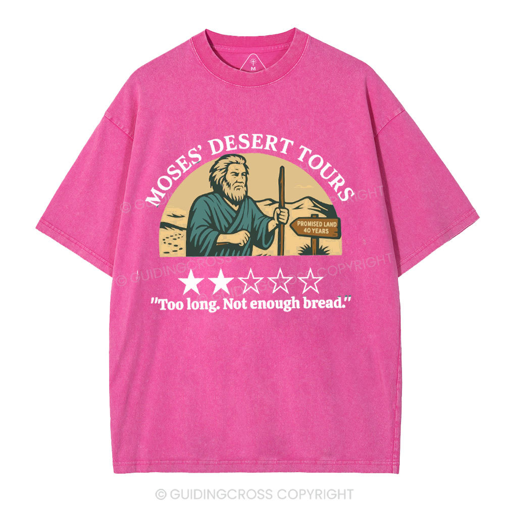 Moses' Desert Tours Christian Washed T-Shirt