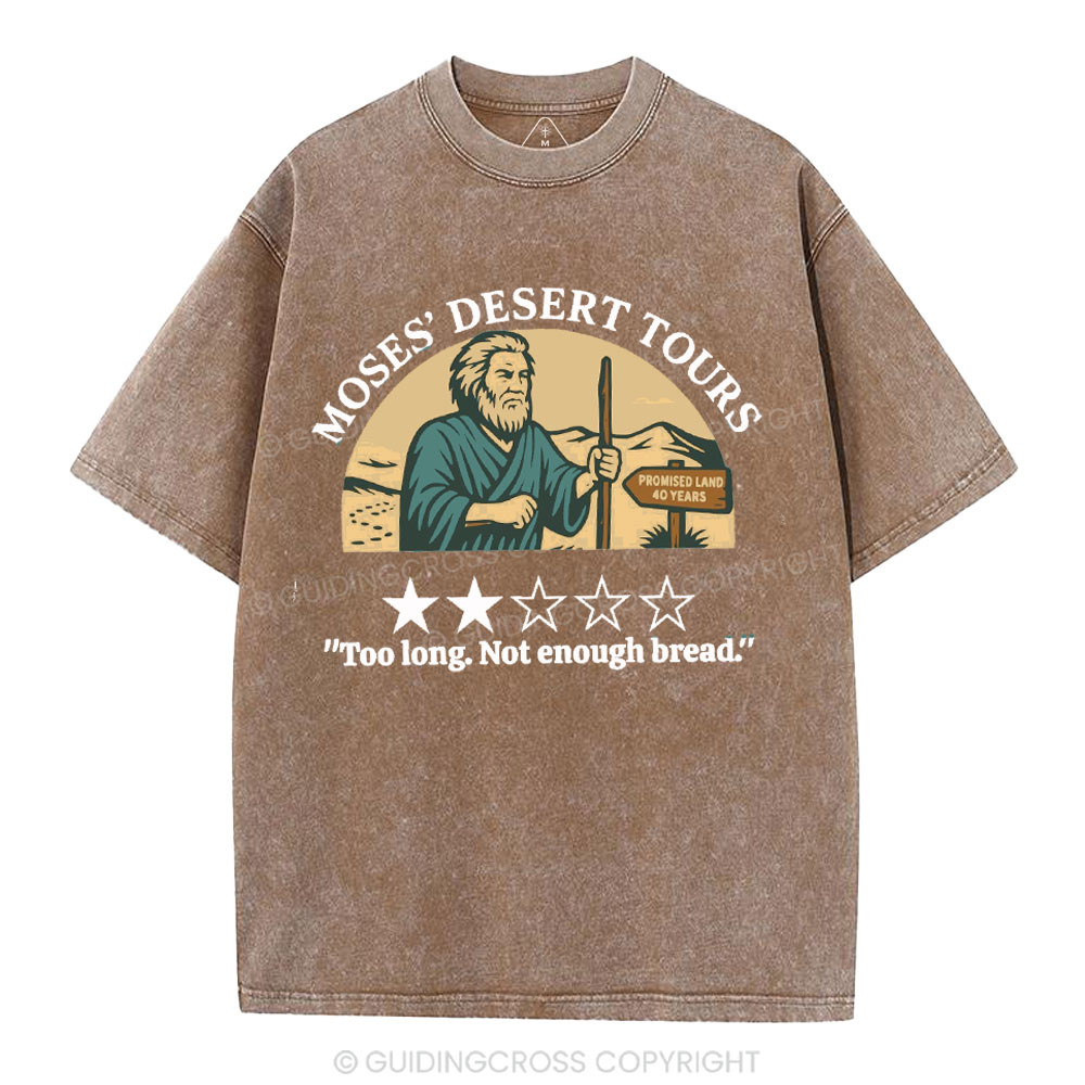 Moses' Desert Tours Christian Washed T-Shirt