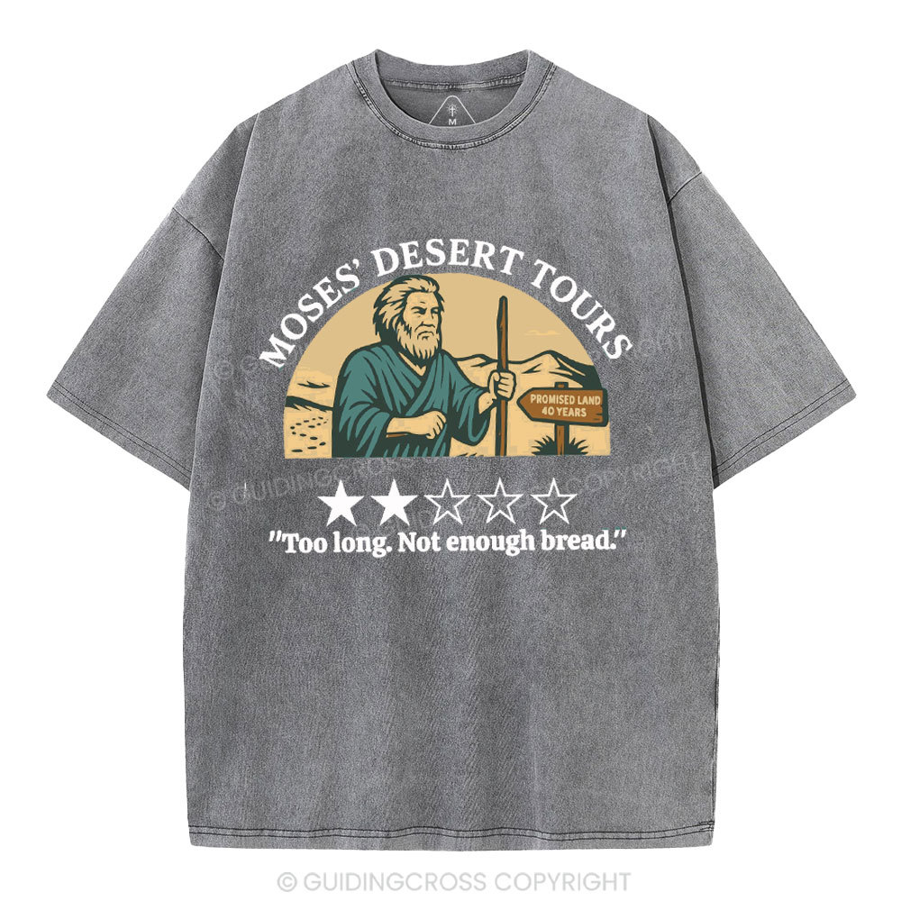 Moses' Desert Tours Christian Washed T-Shirt