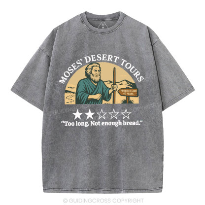 Moses' Desert Tours Christian Washed T-Shirt