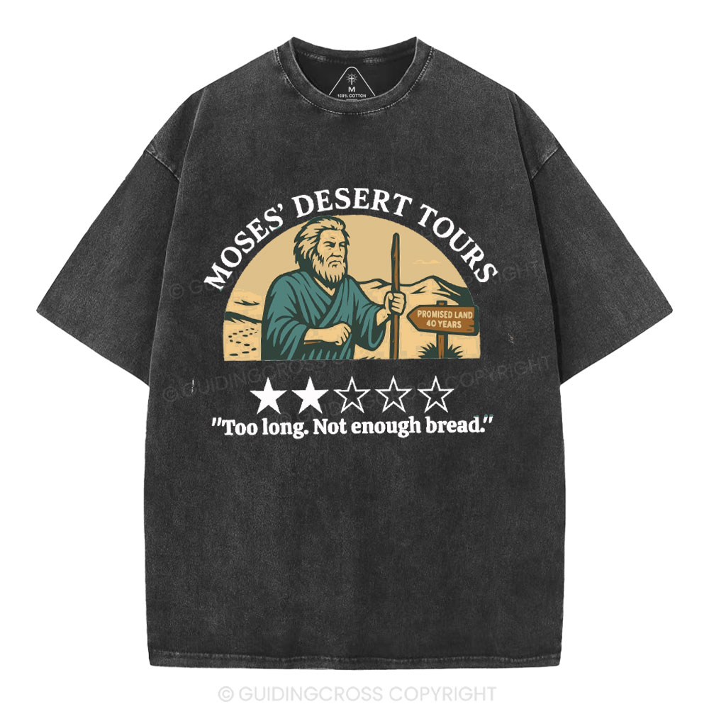 Moses' Desert Tours Christian Washed T-Shirt
