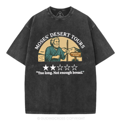 Moses' Desert Tours Christian Washed T-Shirt