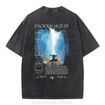 Moses Parting Sea Washed T-Shirt
