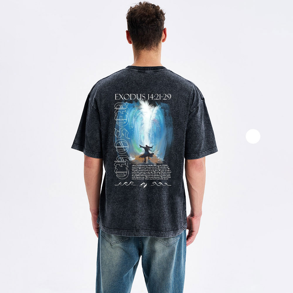 Moses Parting Sea Washed T-Shirt