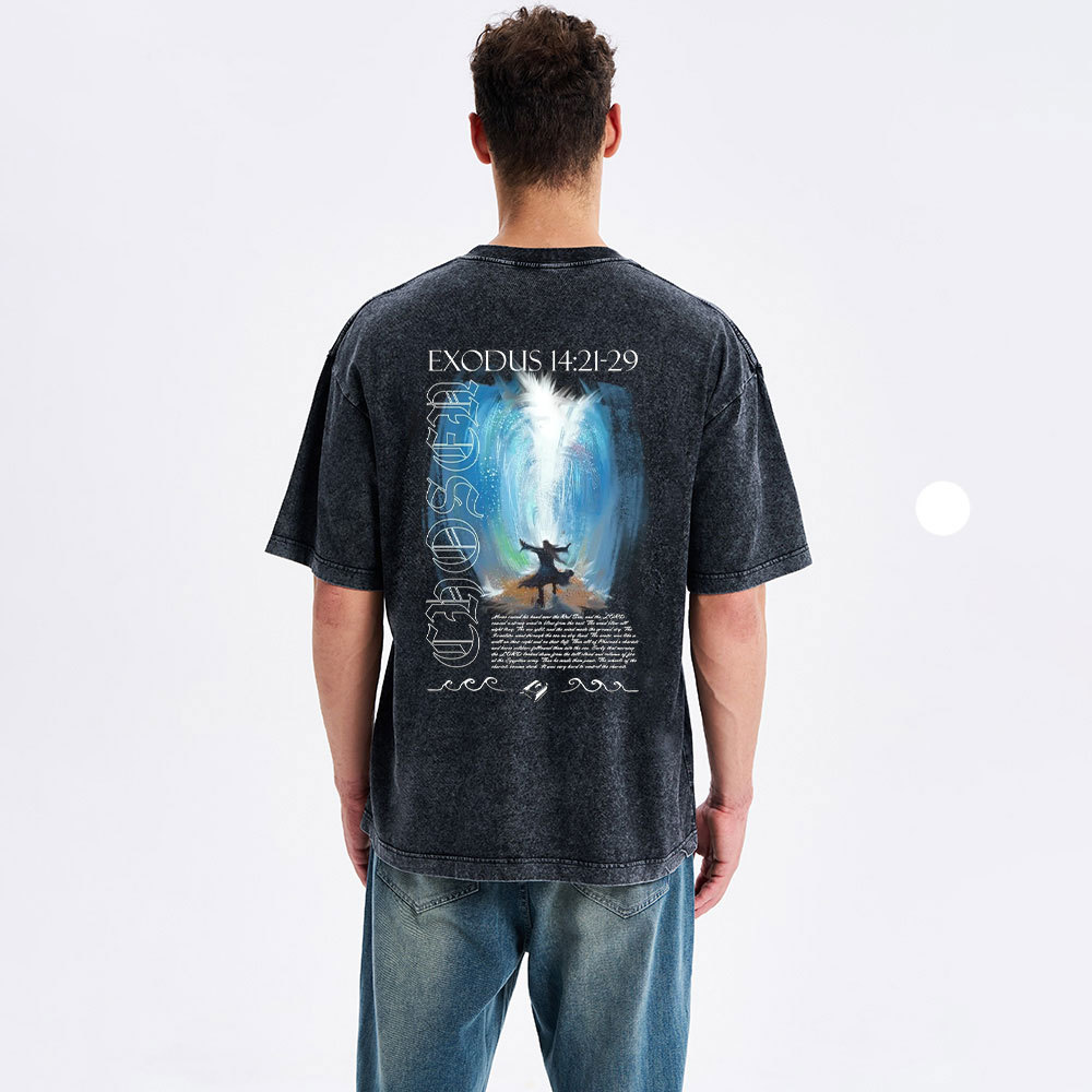 Moses Parting Sea Washed T-Shirt