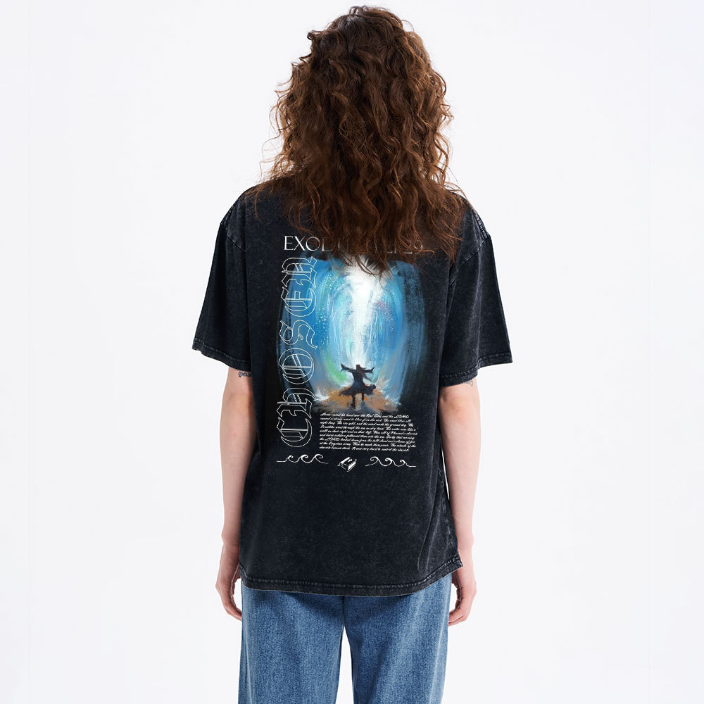 Moses Parting Sea Washed T-Shirt