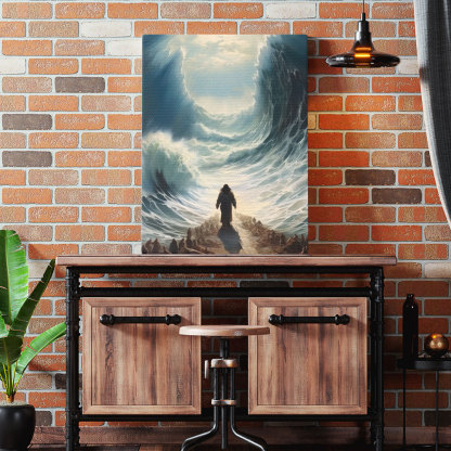 Moses Parting the Red Sea Christian DIY Canvas Wall Art