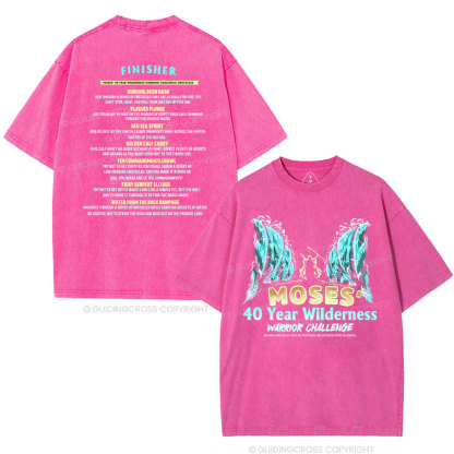 Moses's 40 Year Wilderness Christian Washed T-Shirt