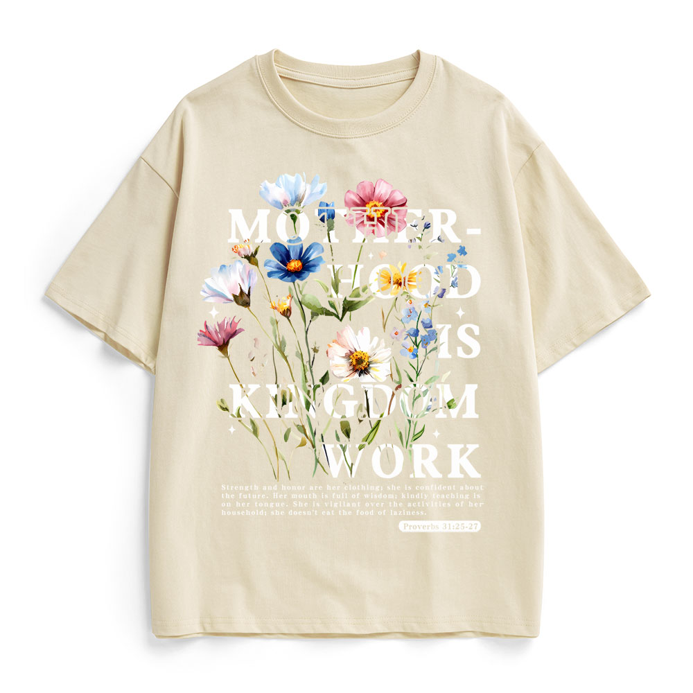 Mother Hood Is Kingdom Work Christian Heavy Cotton T-Shirt