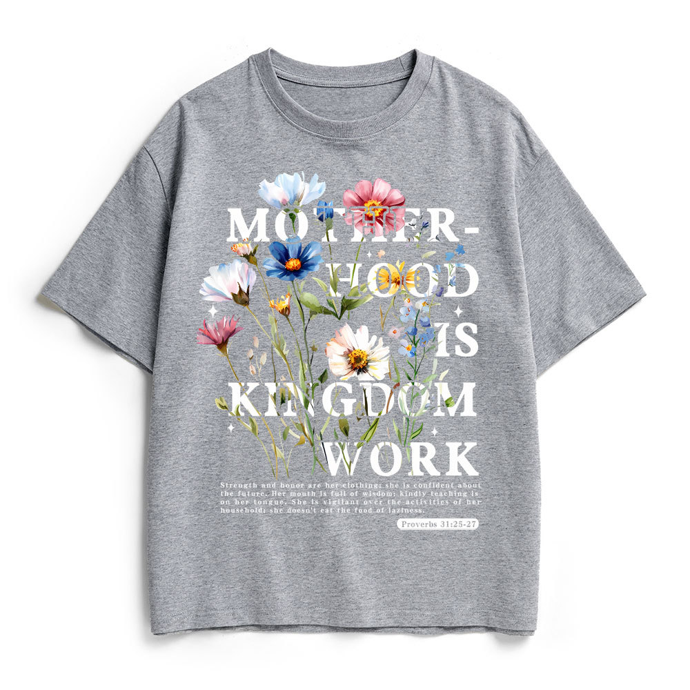 Mother Hood Is Kingdom Work Christian Heavy Cotton T-Shirt