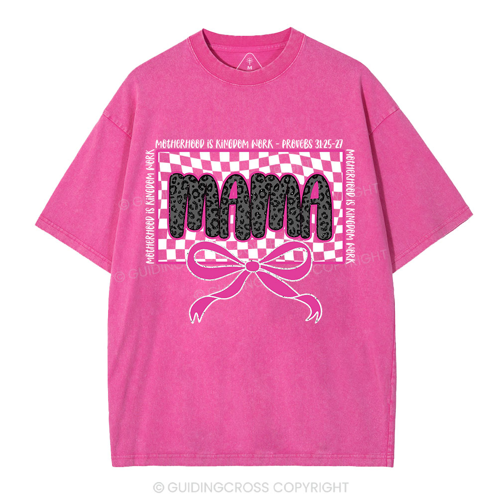 MotherHood Is Kingdom Work Christian Washed T-Shirt