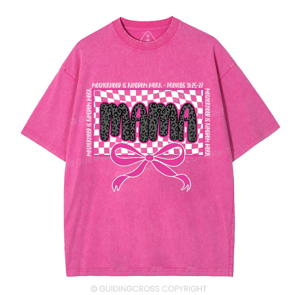 MotherHood Is Kingdom Work Christian Washed T-Shirt
