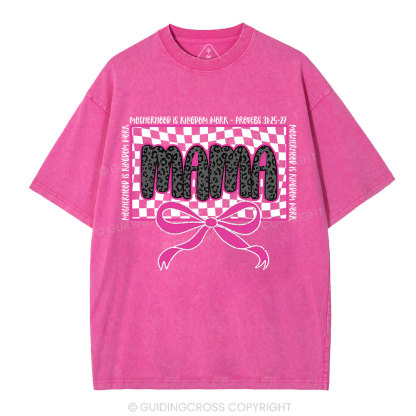 MotherHood Is Kingdom Work Christian Washed T-Shirt