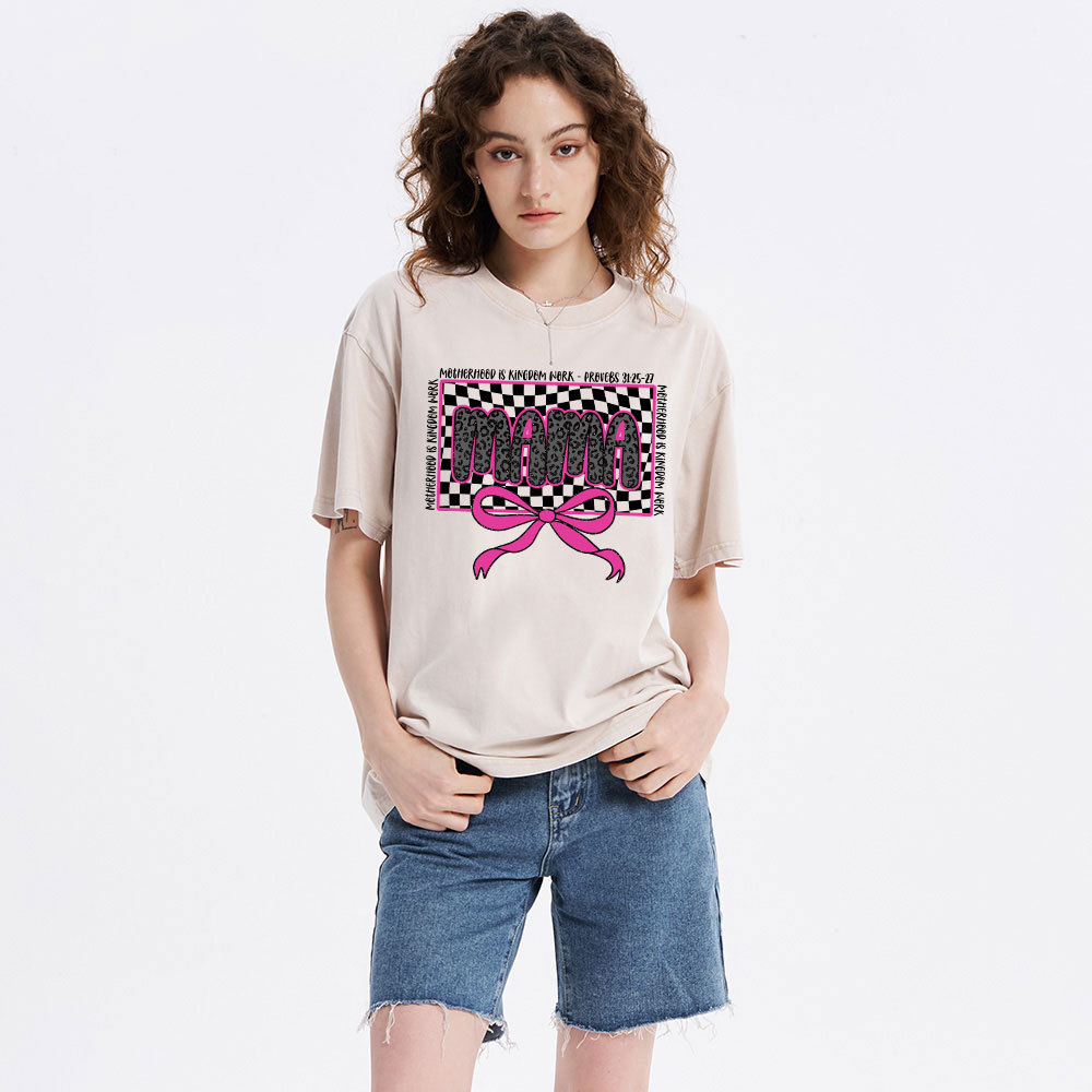 MotherHood Is Kingdom Work Christian Washed T-Shirt