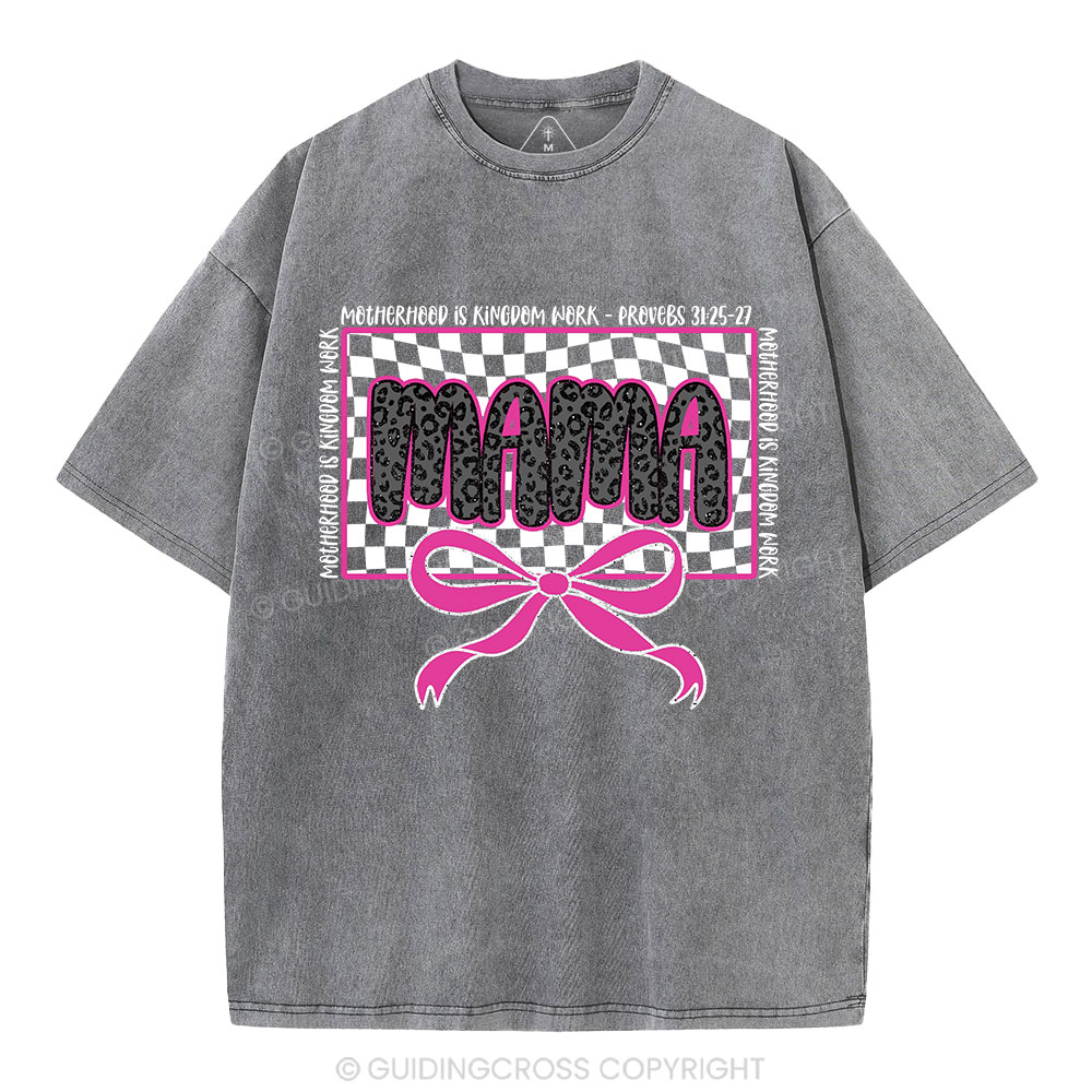 MotherHood Is Kingdom Work Christian Washed T-Shirt