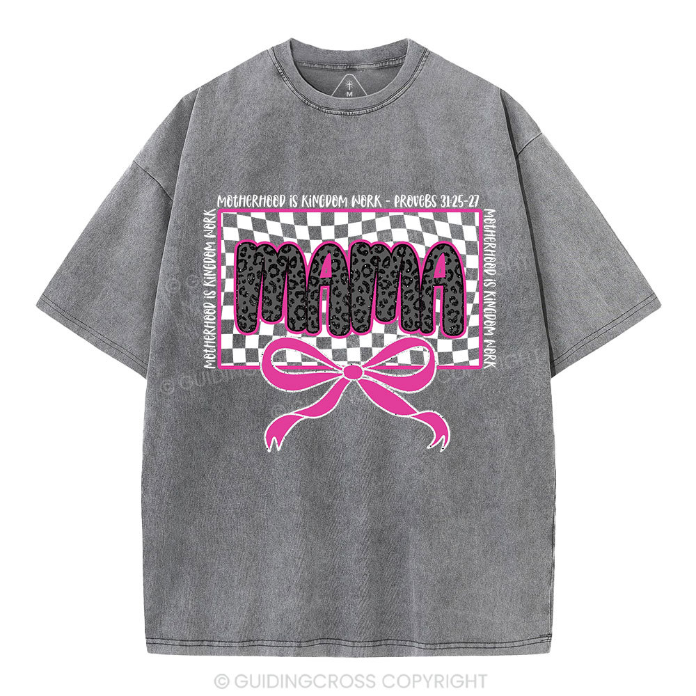 MotherHood Is Kingdom Work Christian Washed T-Shirt