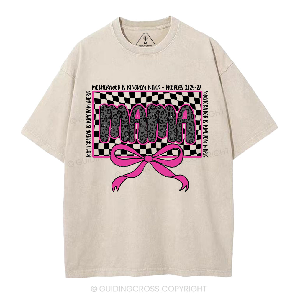 MotherHood Is Kingdom Work Christian Washed T-Shirt