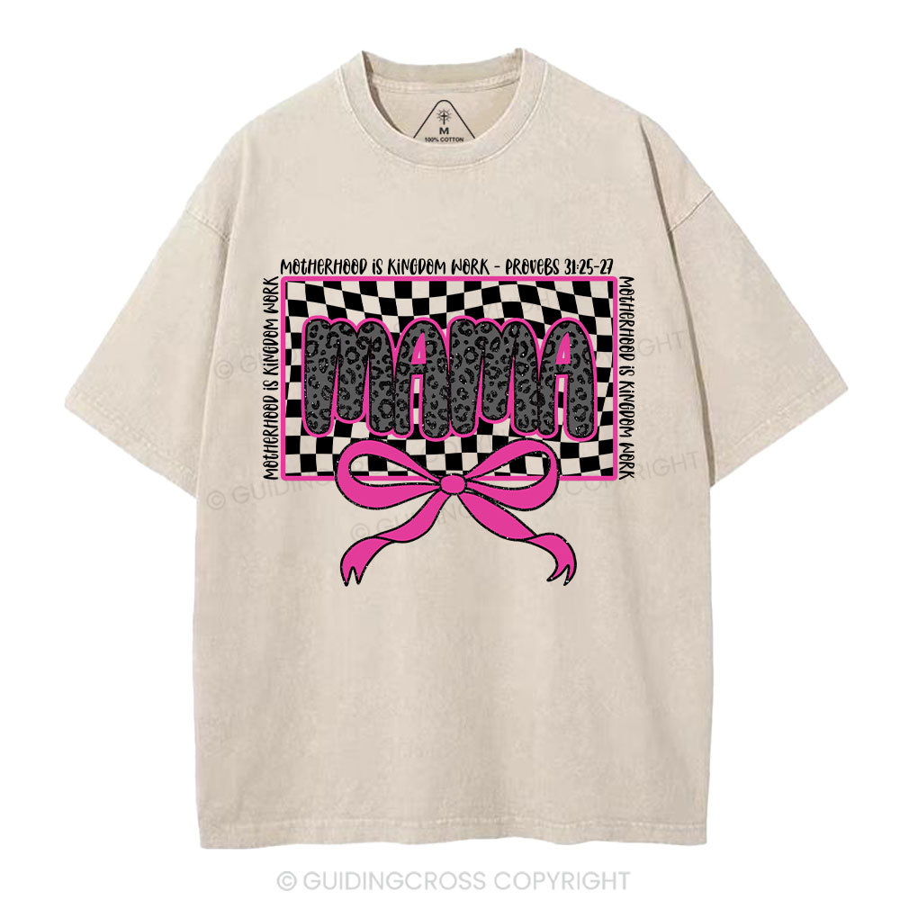 MotherHood Is Kingdom Work Christian Washed T-Shirt