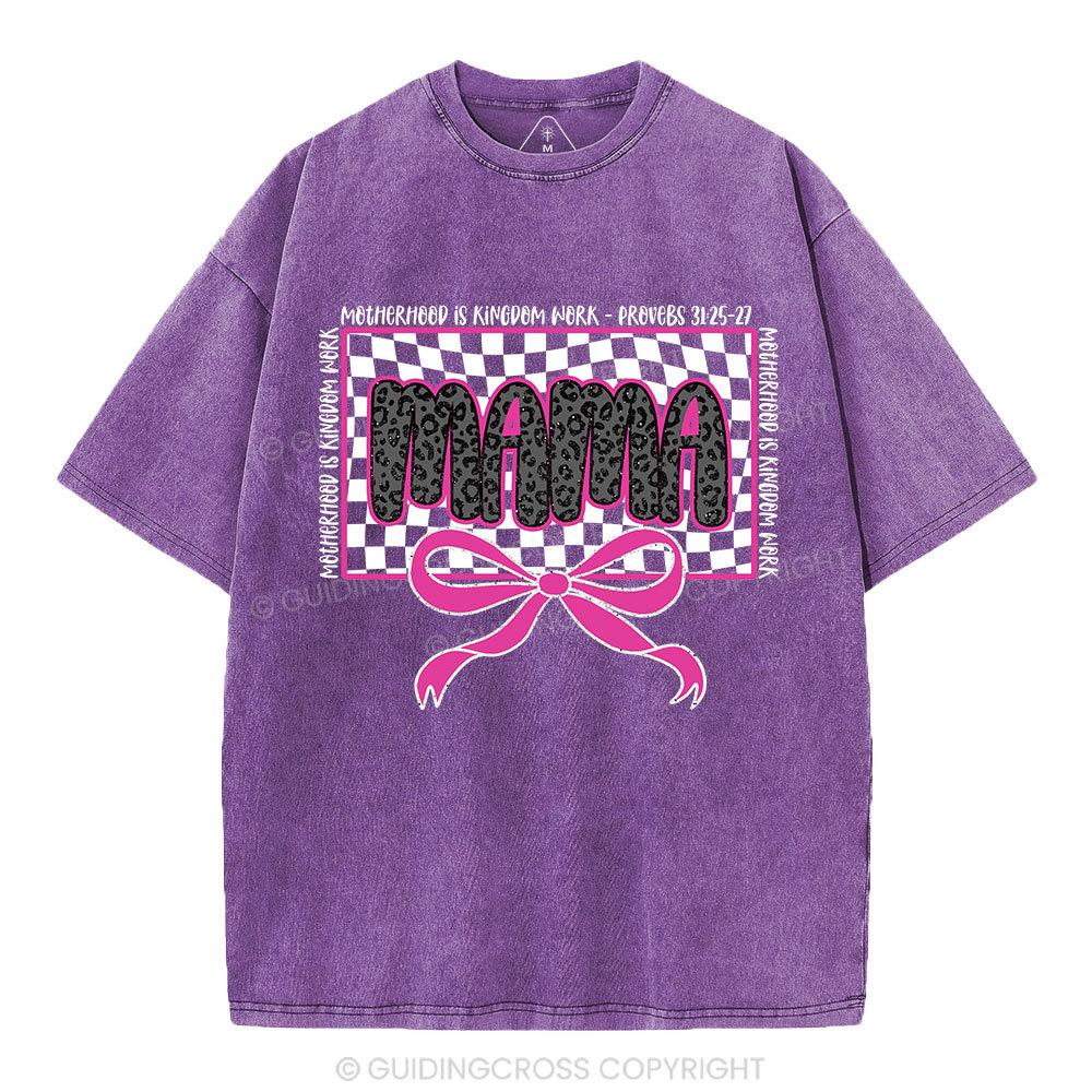 MotherHood Is Kingdom Work Christian Washed T-Shirt