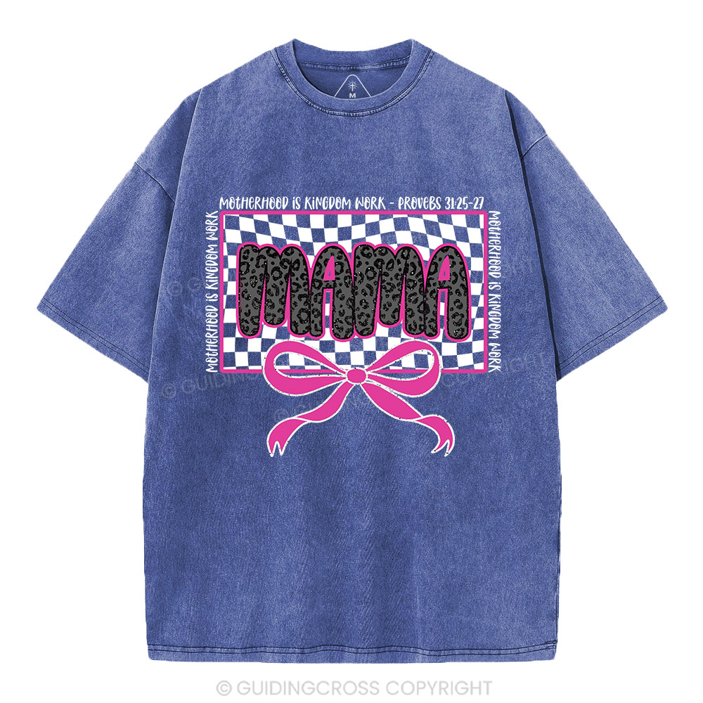 MotherHood Is Kingdom Work Christian Washed T-Shirt