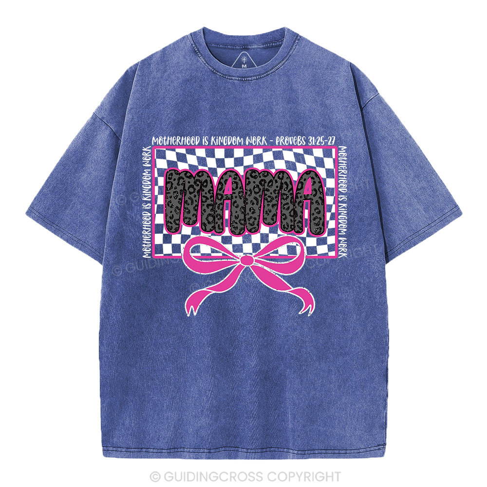 MotherHood Is Kingdom Work Christian Washed T-Shirt