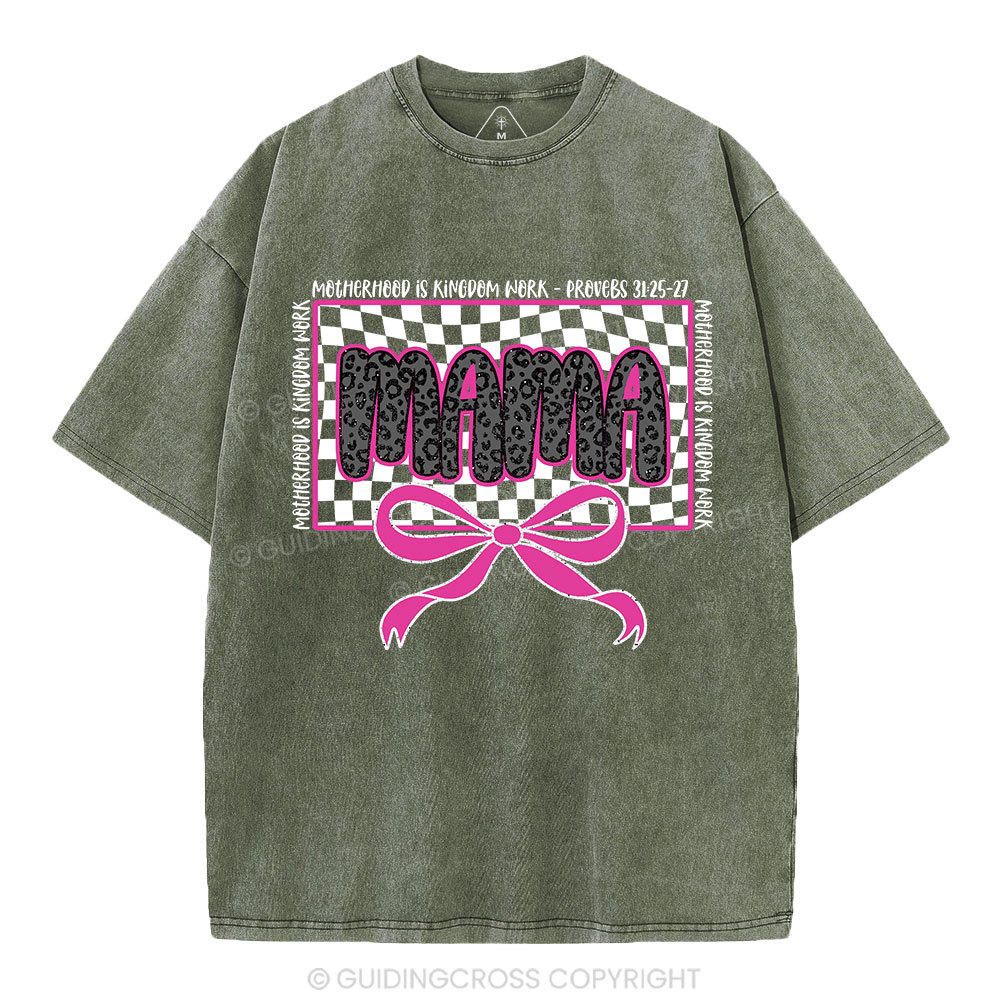 MotherHood Is Kingdom Work Christian Washed T-Shirt