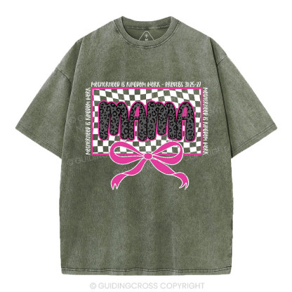 MotherHood Is Kingdom Work Christian Washed T-Shirt
