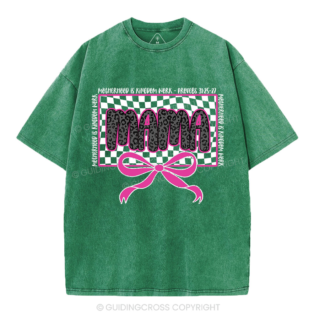 MotherHood Is Kingdom Work Christian Washed T-Shirt