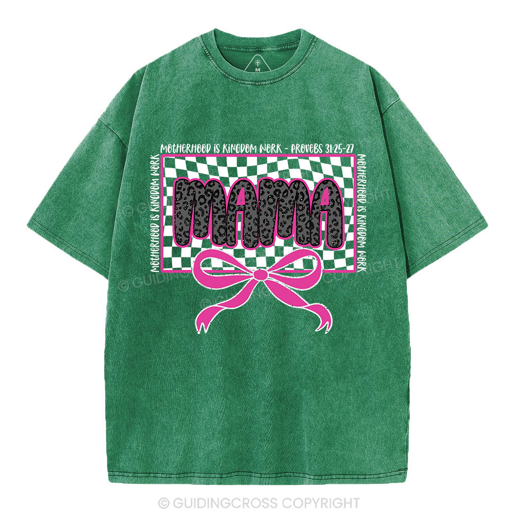 MotherHood Is Kingdom Work Christian Washed T-Shirt