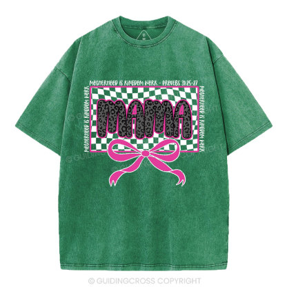 MotherHood Is Kingdom Work Christian Washed T-Shirt