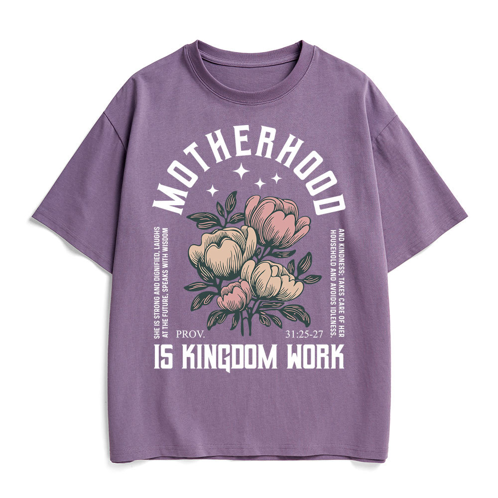 Motherhood Is Kingdom Work Christian Heavy Cotton T-Shirt