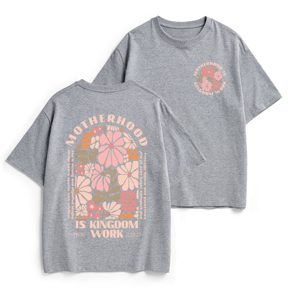 Motherhood Is Kingdom Work Christian Heavy Cotton T-Shirt