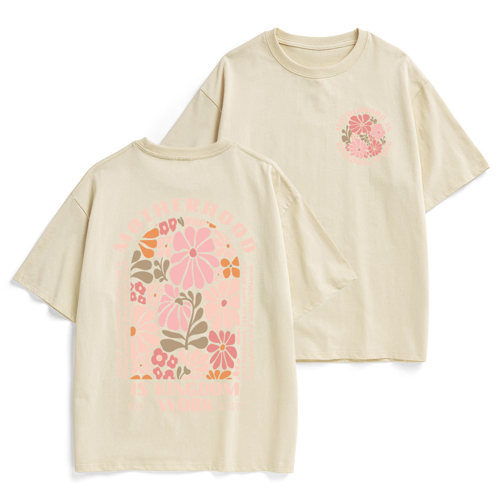 Motherhood Is Kingdom Work Christian Heavy Cotton T-Shirt