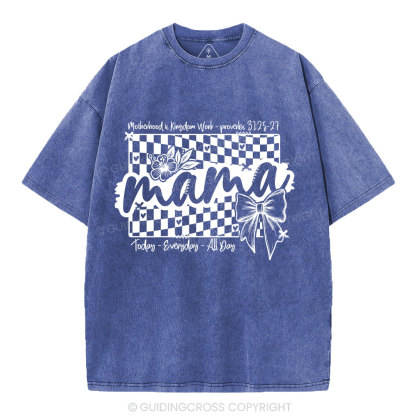 Motherhood Is Kingdom Work Christian Washed T-Shirt