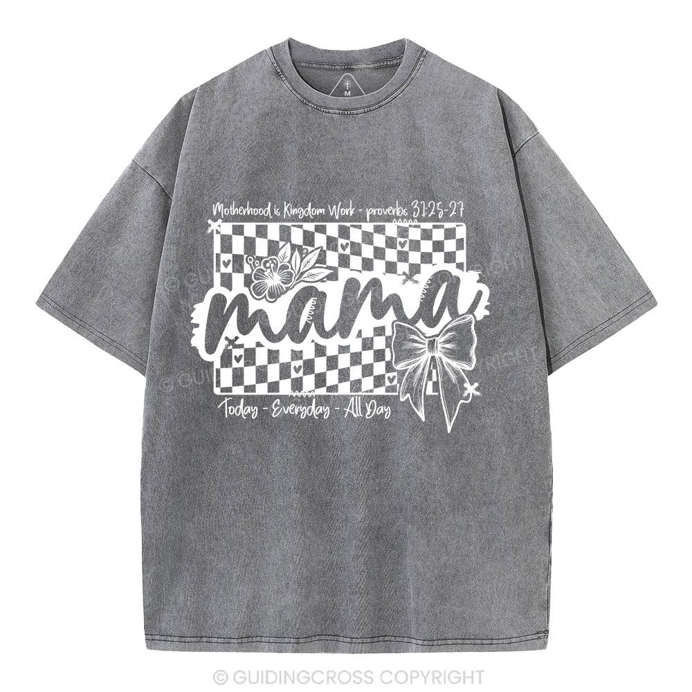 Motherhood Is Kingdom Work Christian Washed T-Shirt