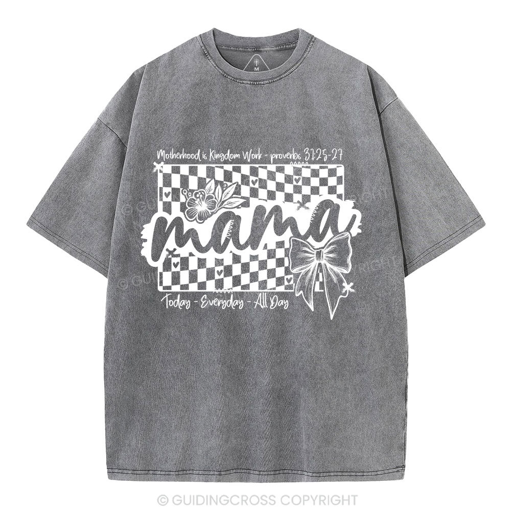 Motherhood Is Kingdom Work Christian Washed T-Shirt