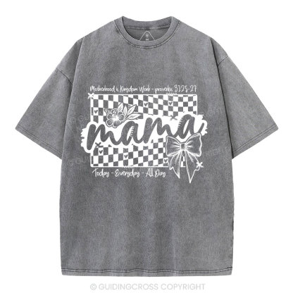 Motherhood Is Kingdom Work Christian Washed T-Shirt