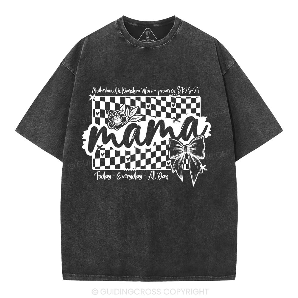 Motherhood Is Kingdom Work Christian Washed T-Shirt