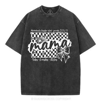 Motherhood Is Kingdom Work Christian Washed T-Shirt