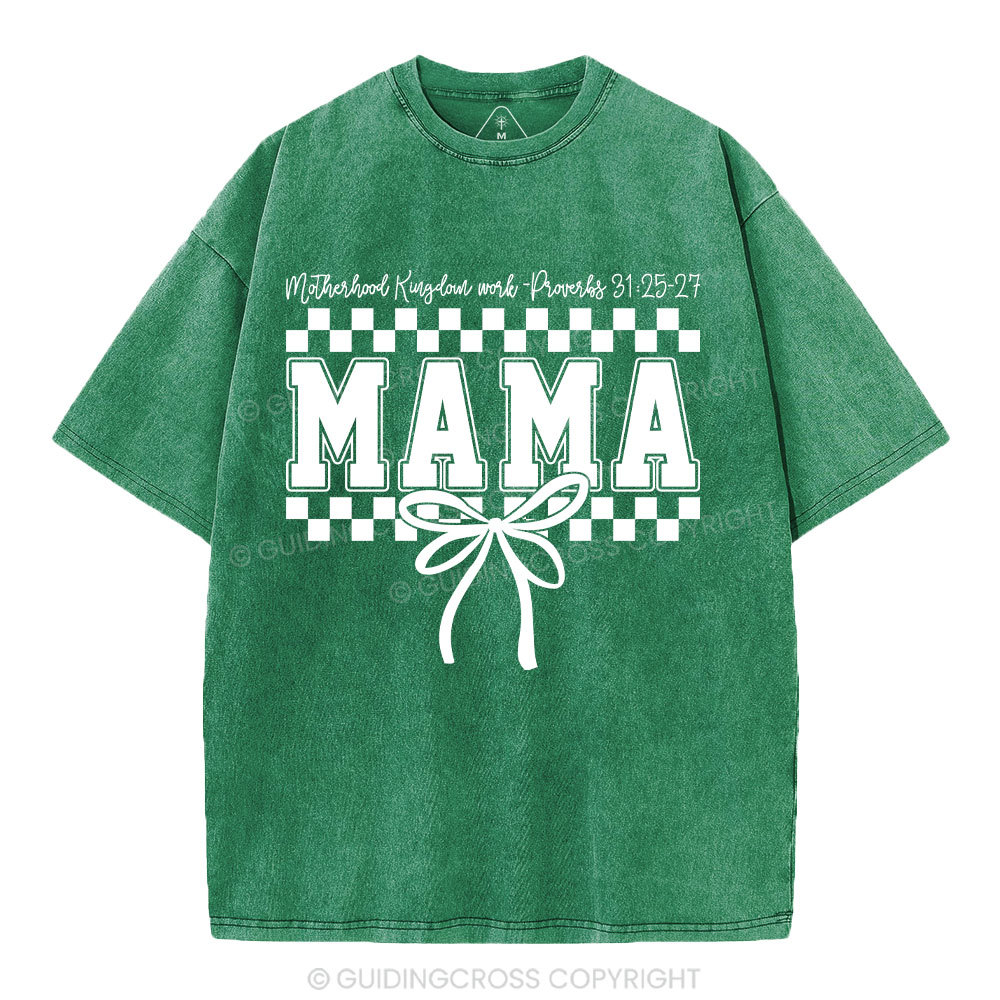 Motherhood Is Kingdom Work Christian Washed T-Shirt