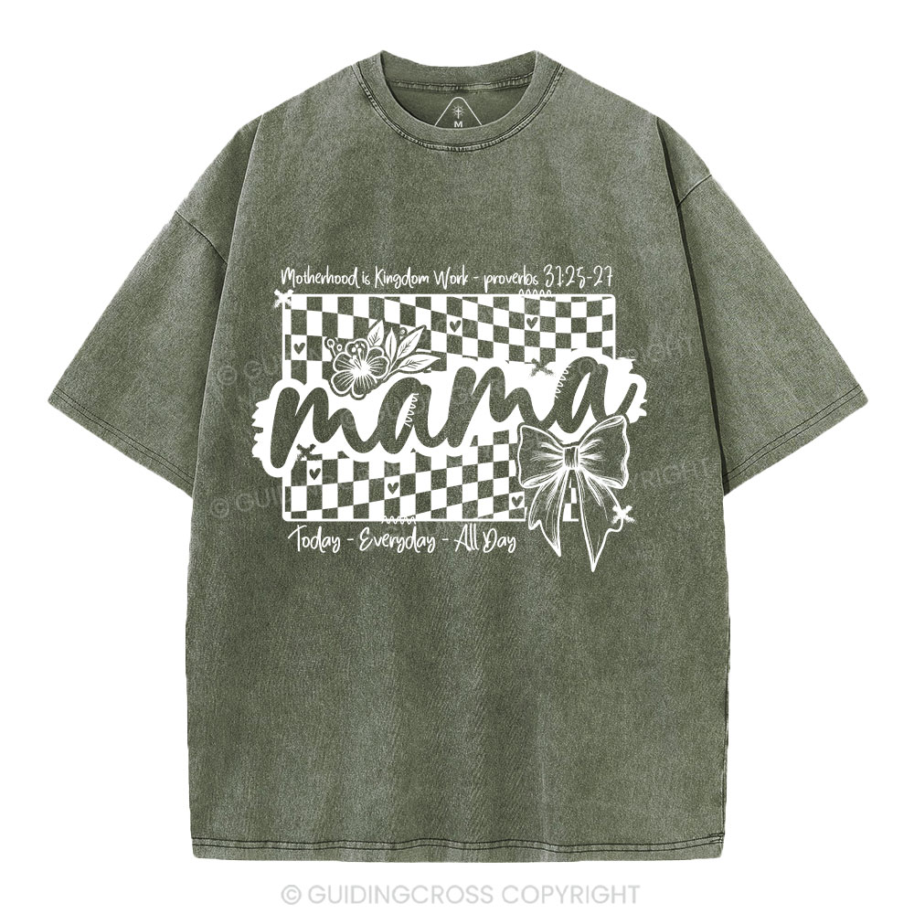 Motherhood Is Kingdom Work Christian Washed T-Shirt