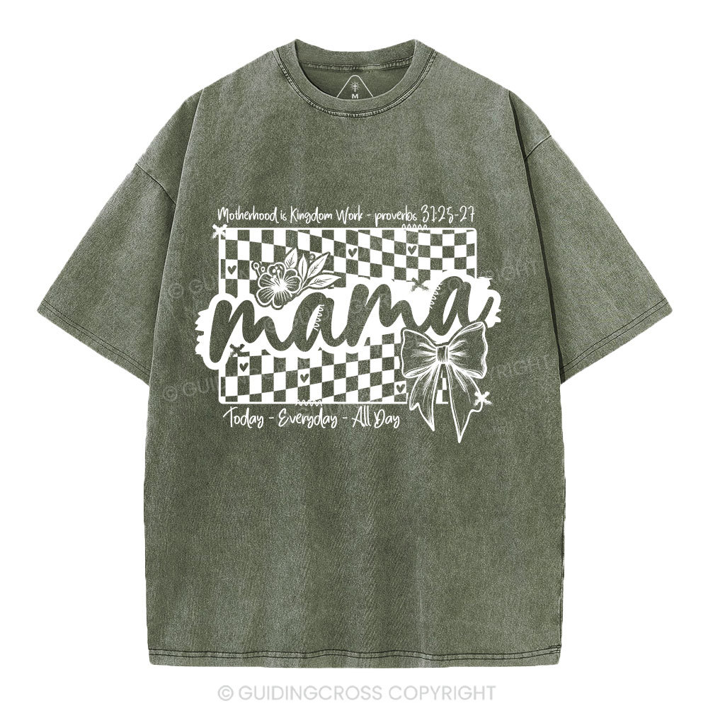Motherhood Is Kingdom Work Christian Washed T-Shirt