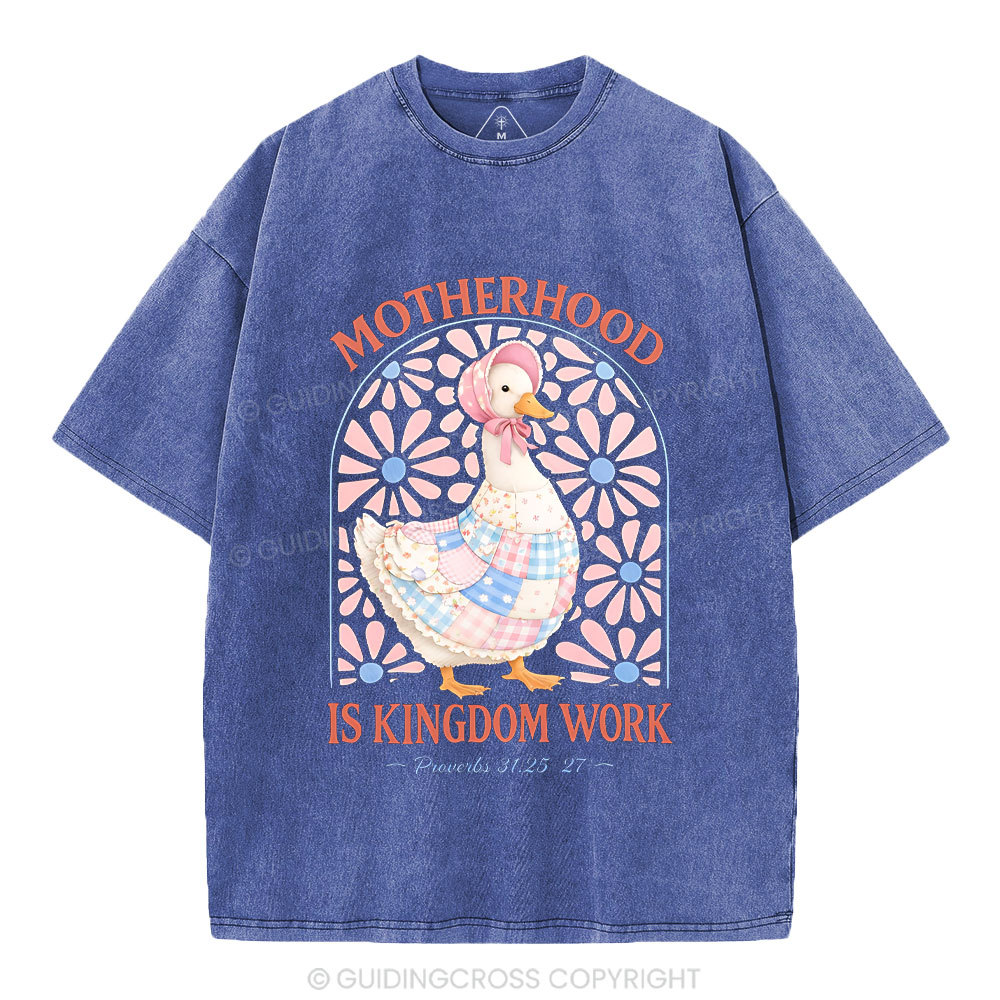 Motherhood Is Kingdom Work Christian Washed T-Shirt