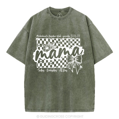 Motherhood Is Kingdom Work Christian Washed T-Shirt