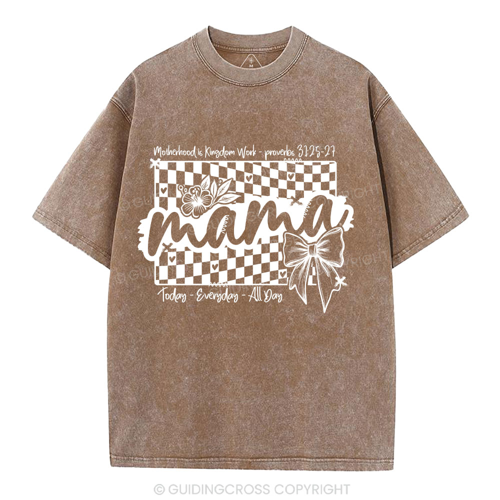 Motherhood Is Kingdom Work Christian Washed T-Shirt