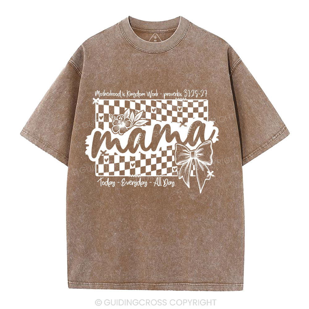 Motherhood Is Kingdom Work Christian Washed T-Shirt